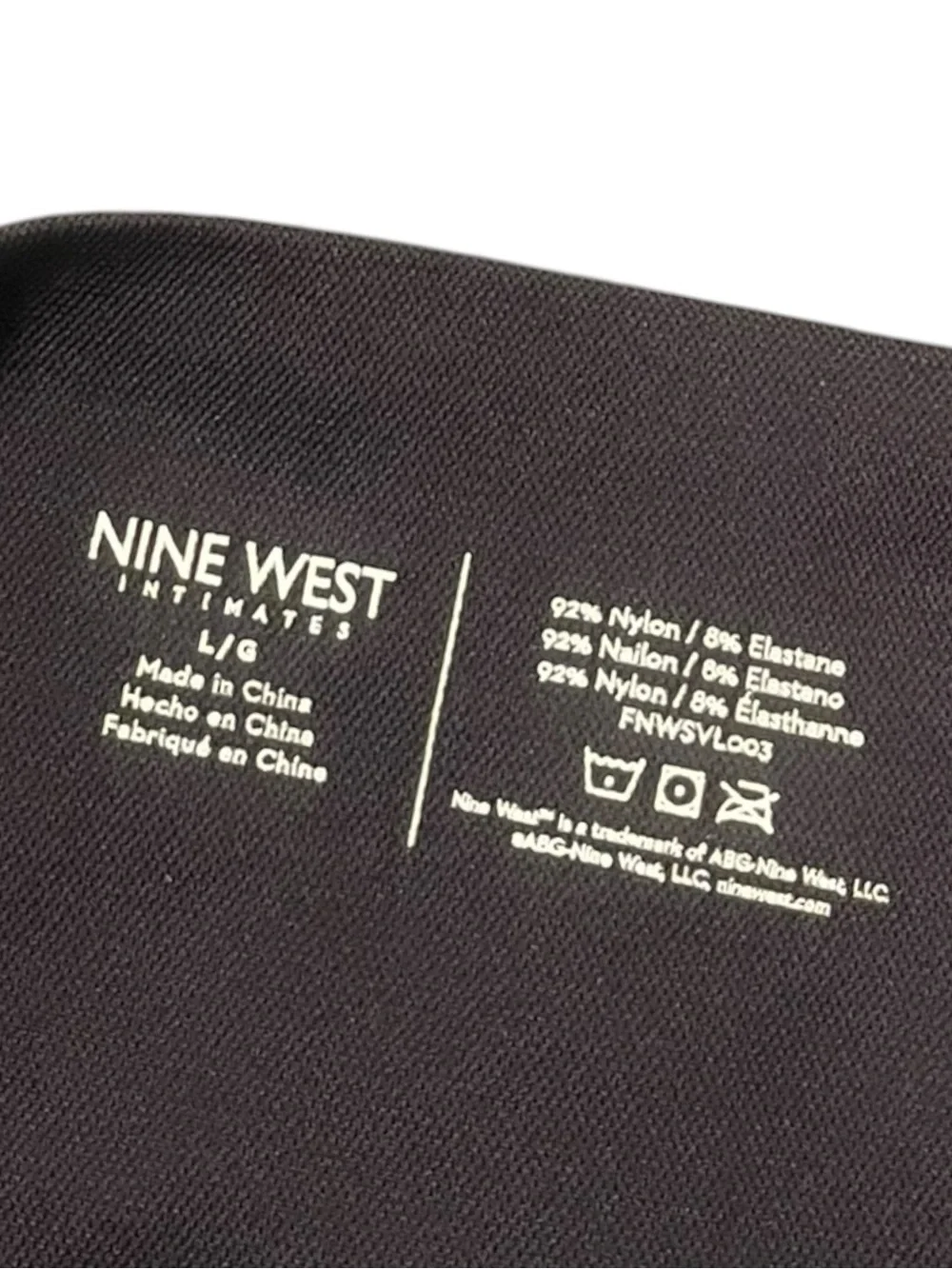 Nine West Intimates High-Waist Black Shapewear Shorts L New Without Tags